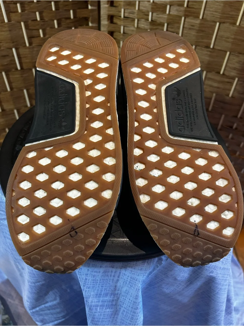 Adidas NMD City Sock Primeknit Black Gum Sole Sneakers Men 7.5 Women 8.5